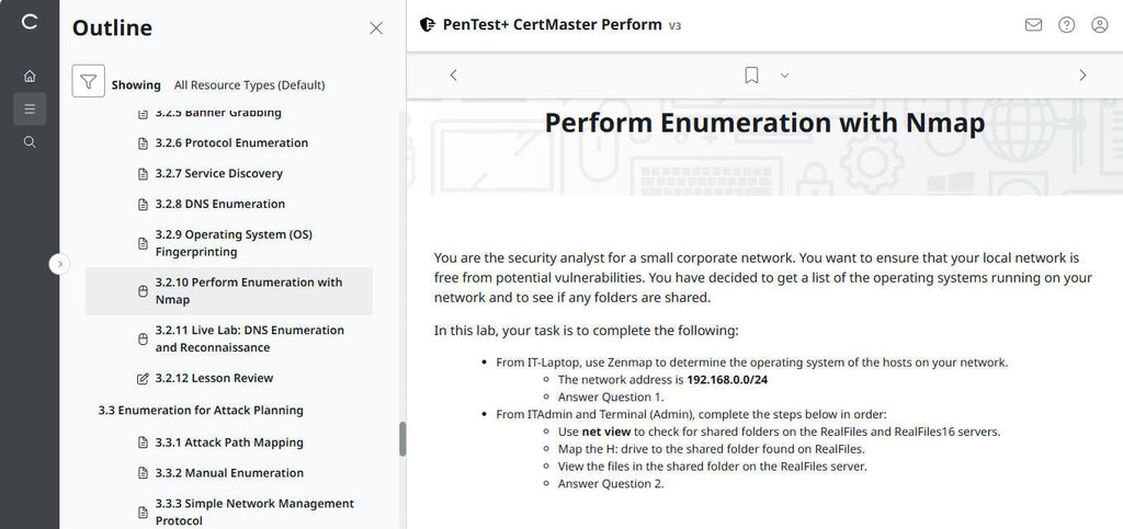 CompTIA PenTest+ PT0-003 (V3) CertMaster Perform – Pre-Configured Account | 3-Month Access | No Access Code