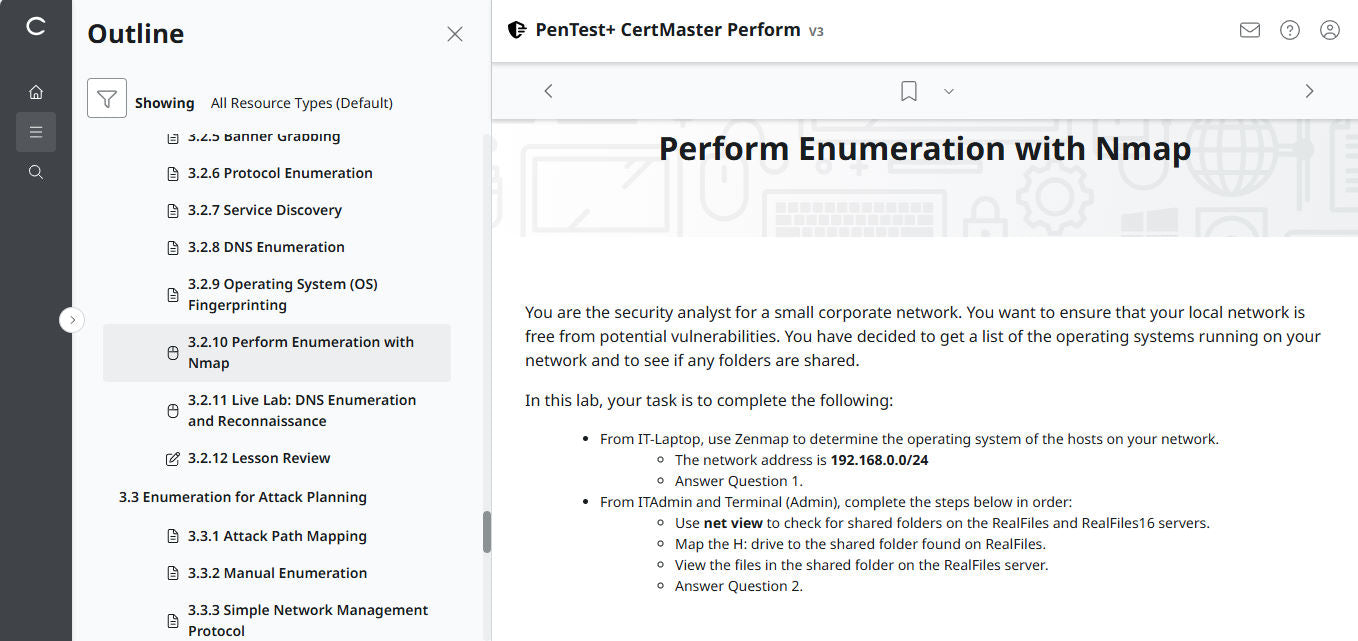 CompTIA PenTest+ PT0-003 (V3) CertMaster Perform – Pre-Configured Account | 3-Month Access | No Access Code