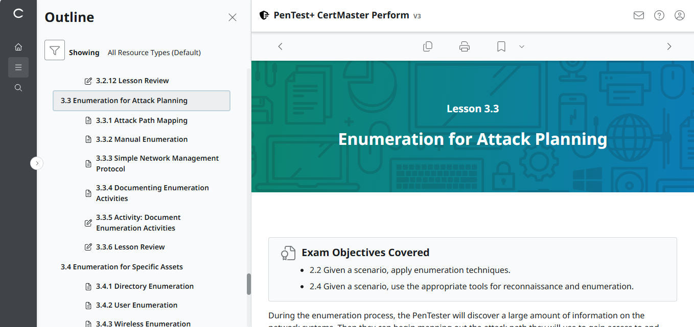 CompTIA PenTest+ PT0-003 (V3) CertMaster Perform – Pre-Configured Account | 3-Month Access | No Access Code