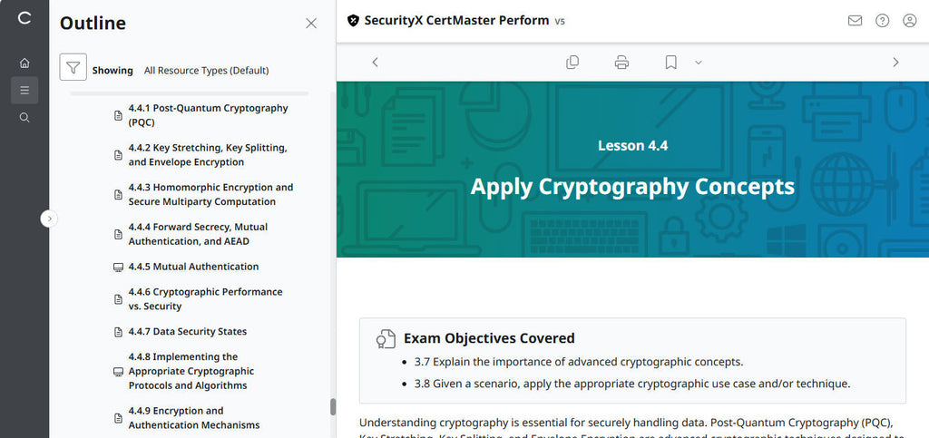CompTIA CertMaster Perform – SecurityX CASP+ CAS-005 Individual License