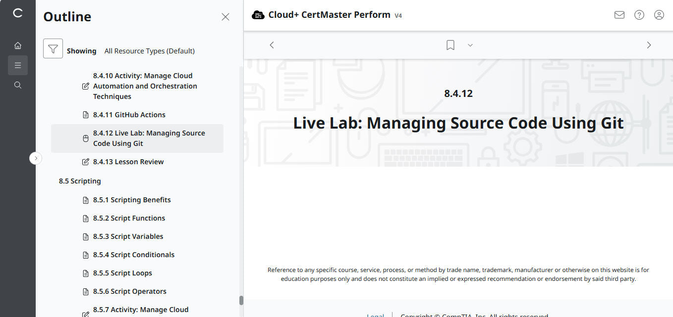 CompTIA Cloud+ CertMaster Perform (CV0-004)