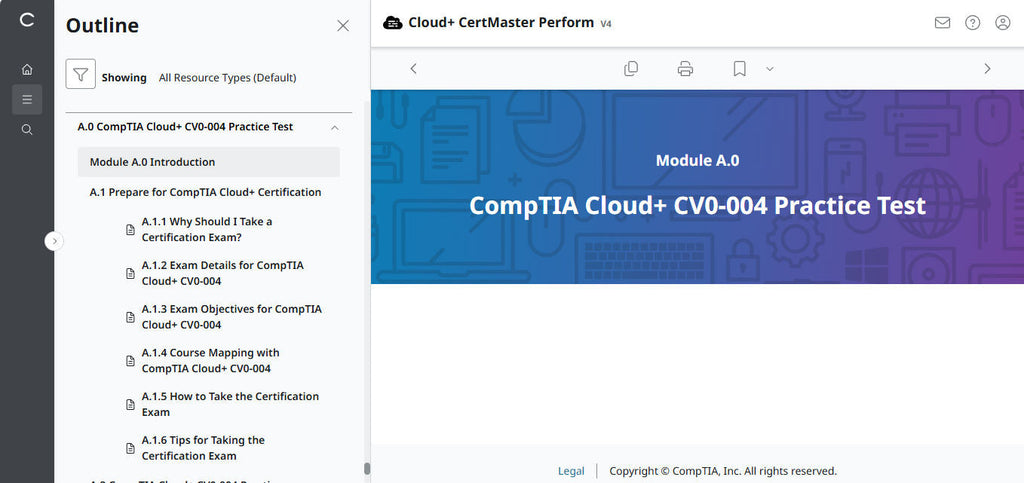 CompTIA Cloud+ CertMaster Perform (CV0-004)